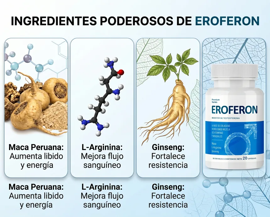 Eroferon: ingredientes naturales para la vitalidad masculina