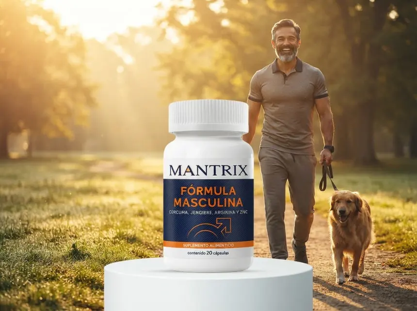 Hombre revisando su pedido original de Mantrix en casa