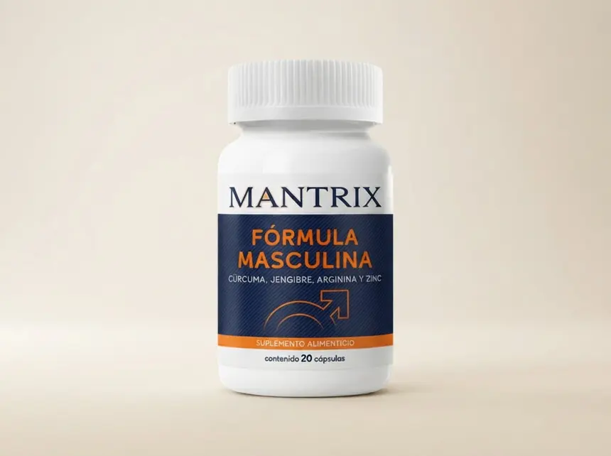 Frasco de Mantrix — suplemento alimenticio, no medicamento